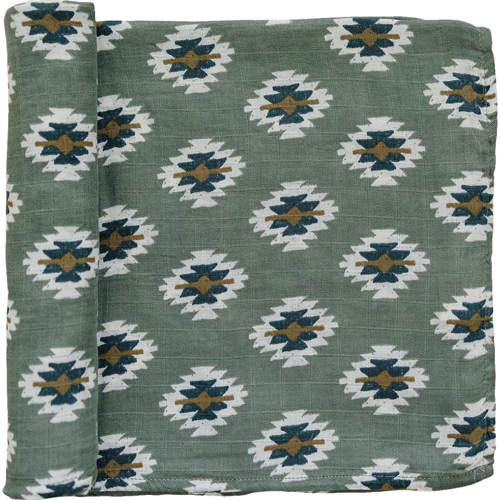 Mebie Baby Southwest Aztec swaddle provides a cozy, breathable newborn wrap.
