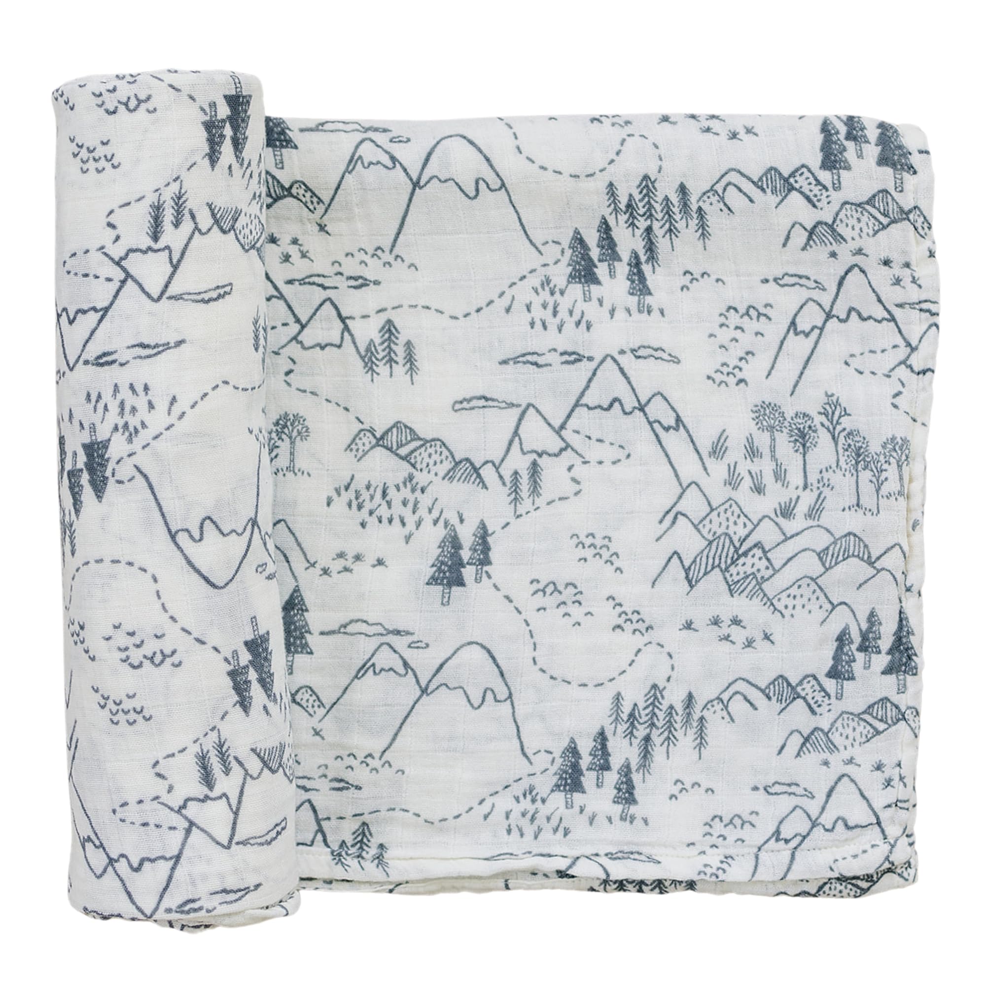 Mebie Baby Summit Muslin Swaddle, soft texture for cozy newborn comfort.
