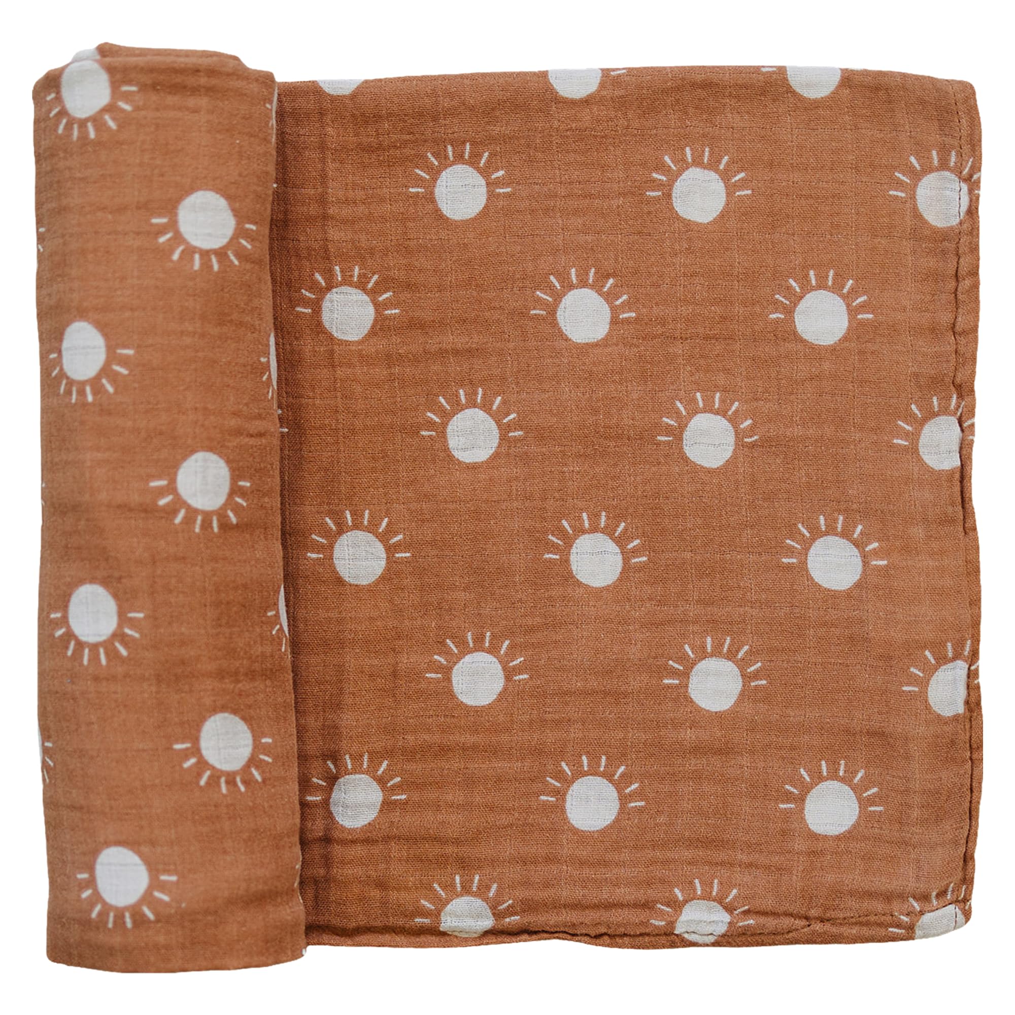 Mebie Baby Sunshine swaddle in soft fabric for newborn comfort.