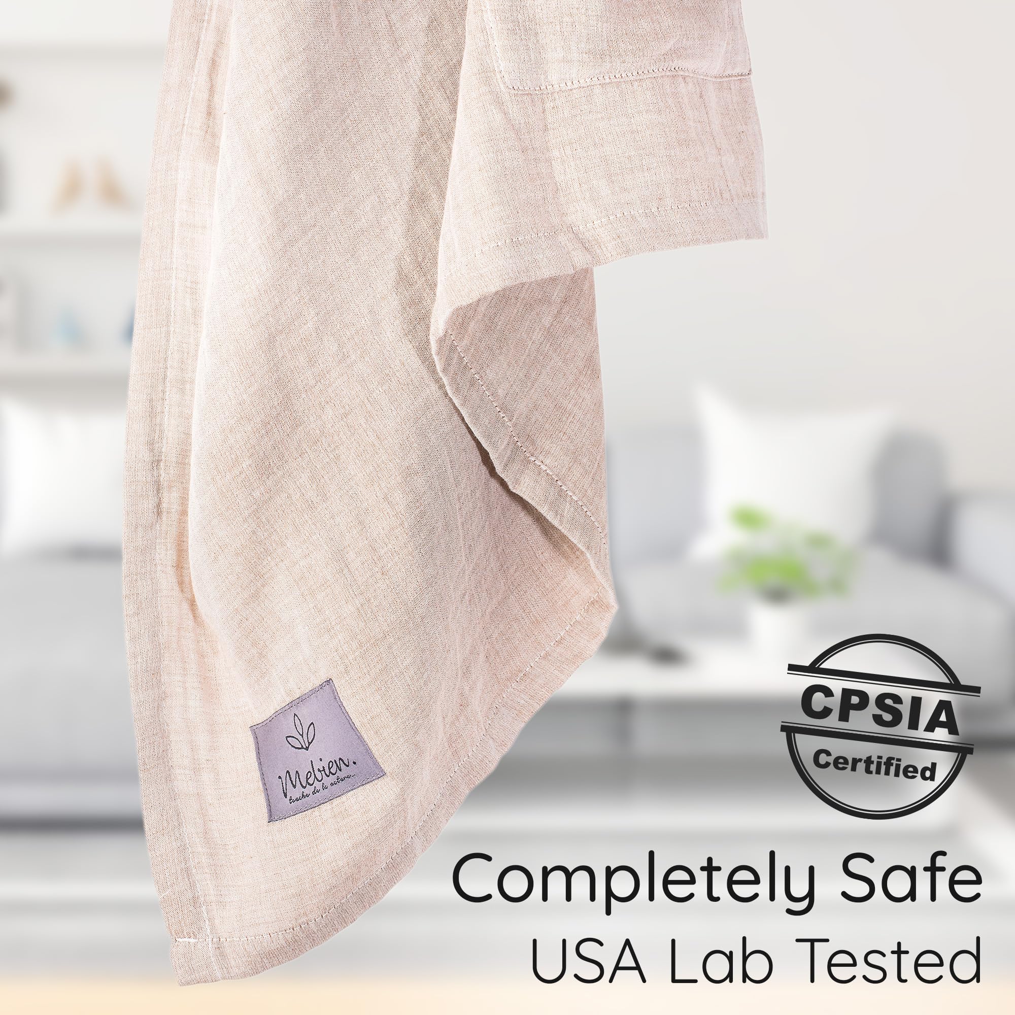 Mebien Ring Sling Sand uses breathable cotton muslin for daily cuddles