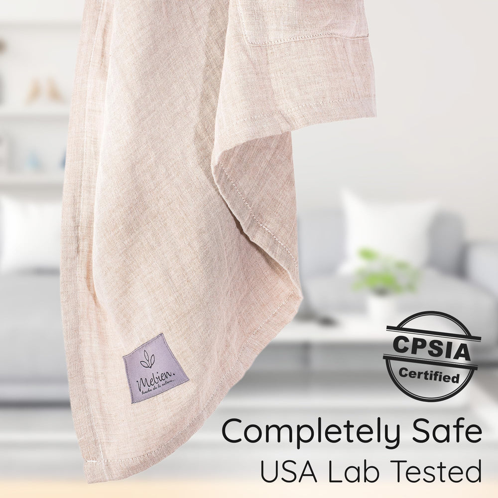 Mebien Ring Sling Sand uses breathable cotton muslin for daily cuddles