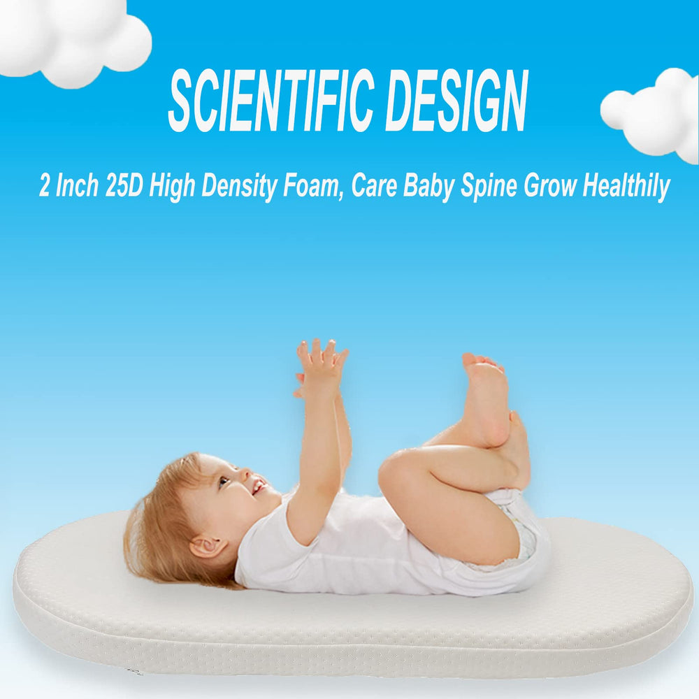 Mecc Ecoh 2in thick foam core delivers durable support during snooze time.