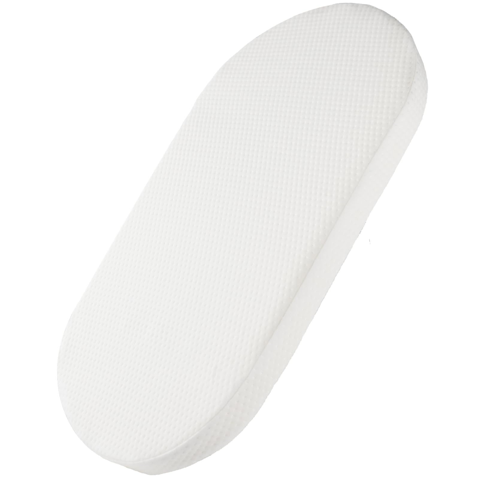 Mecc ecoh Baby Bassinet Mattress cover highlights breathable, skin-friendly sleep surface.