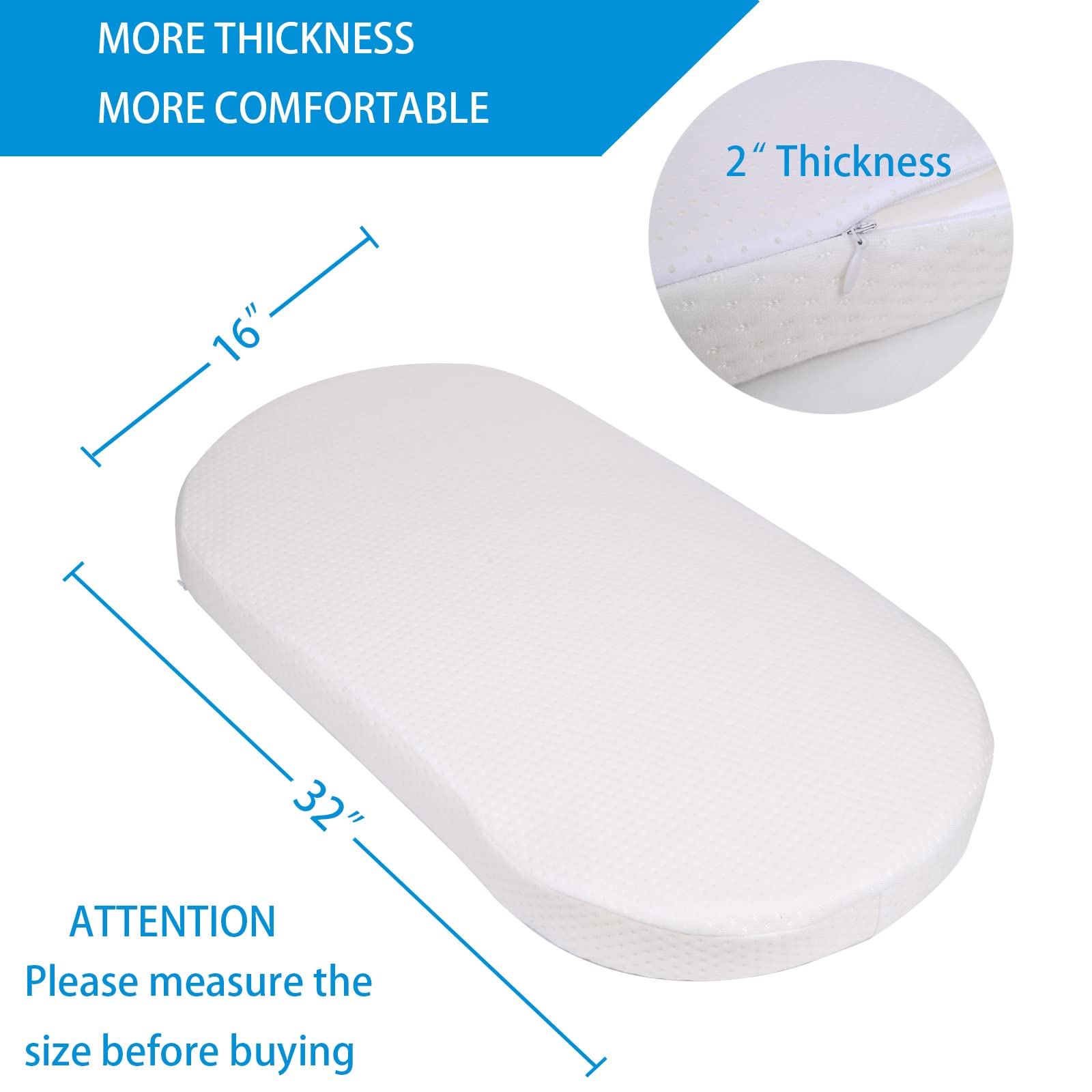 Mecc ecoh breathable hypoallergenic cover keeps baby cool.