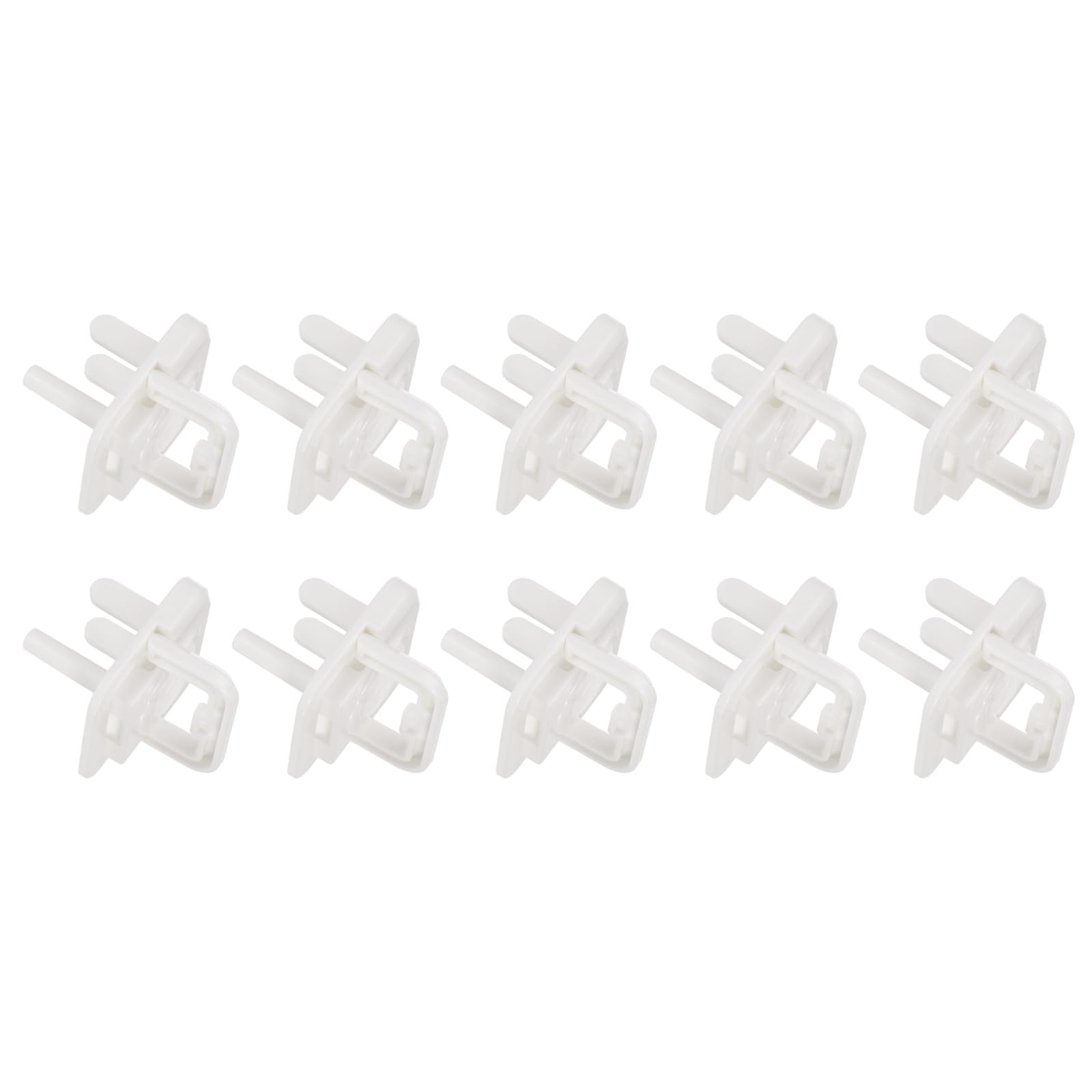 MECCANIXITY outlet covers in white help keep unused sockets safe and tidy.