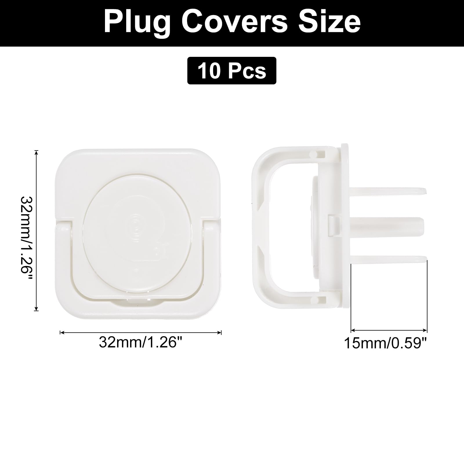 MECCANIXITY white socket covers fit standard outlets with universal compatibility.