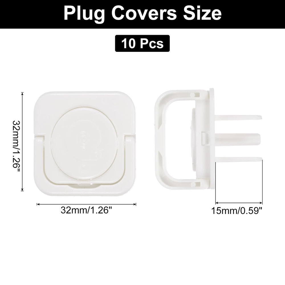 MECCANIXITY white socket covers fit standard outlets with universal compatibility.