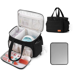 Mecozone bag with Spectra S1/S2 compatibility securely holding the pump and bottles