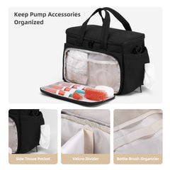 Mecozone waterproof mat keeps pump parts clean during travel