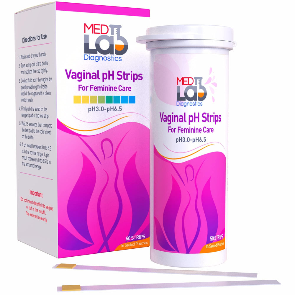 Med Lab Diagnostics vaginal pH test strip pack for at-home monitoring