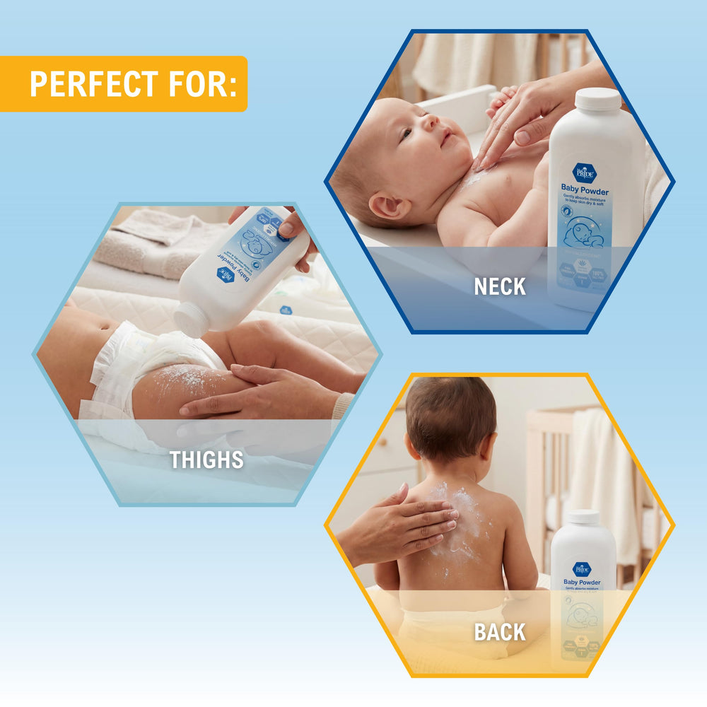 Powder used for daily baby care and diaper changes
