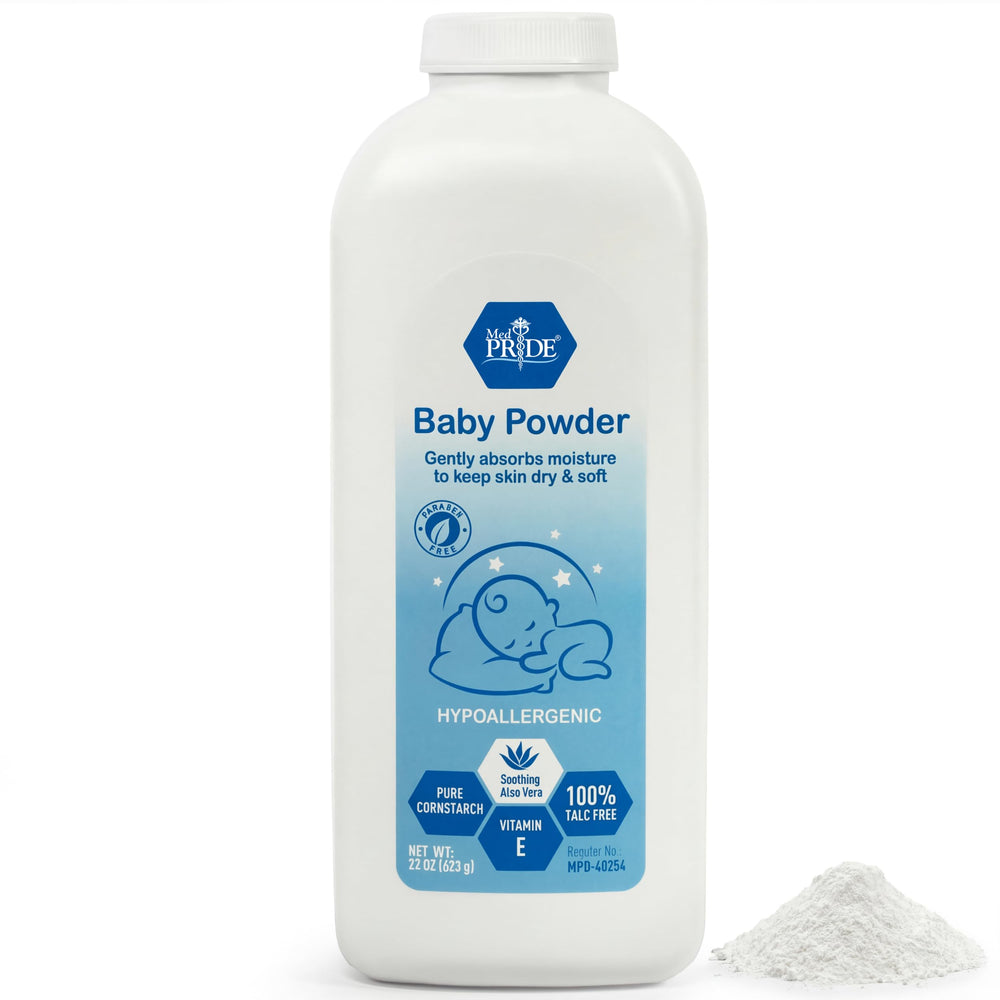 MED PRIDE Baby Powder bottle pour highlights cornstarch moisture absorption