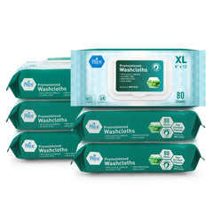 MED PRIDE Extra Soft XL premoistened washcloths, soft and gentle for sensitive skin.