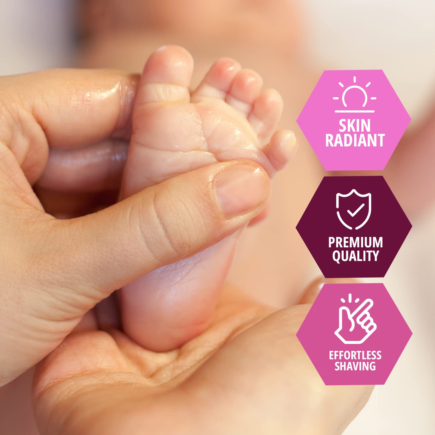 MED PRIDE Pure Baby Oil packaging communicates gentle care for newborns.