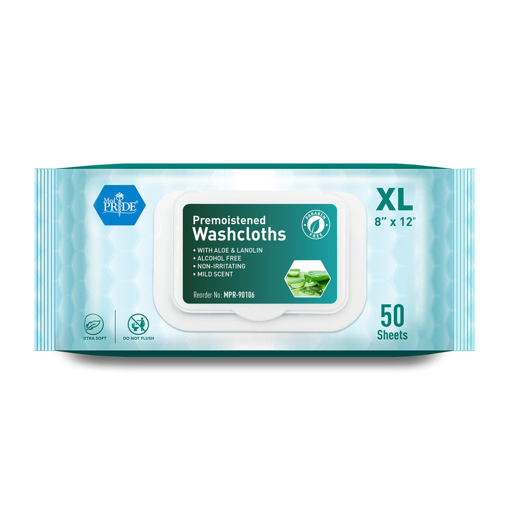  MED PRIDE spa-soft washcloths provide luxurious, gentle cleansing at home.