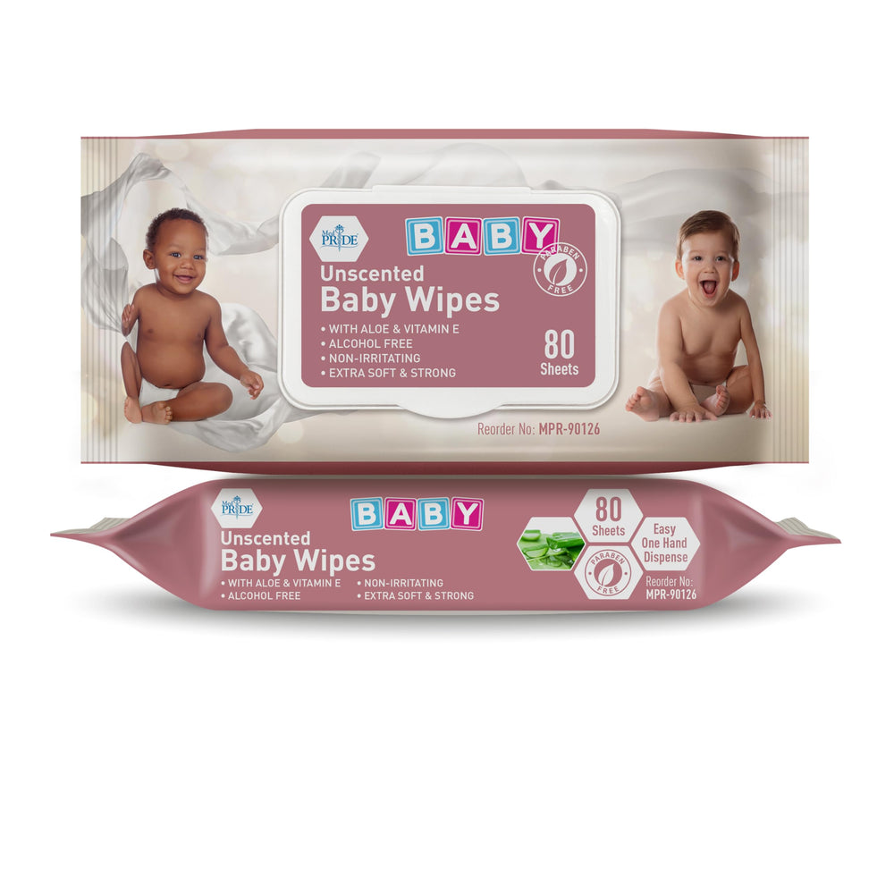 MED PRIDE unscented wipes for quick mess cleanup at home or on the go.