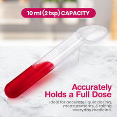 MEDca 2 tsp (10 ml) capacity supports accurate full-dose measurement