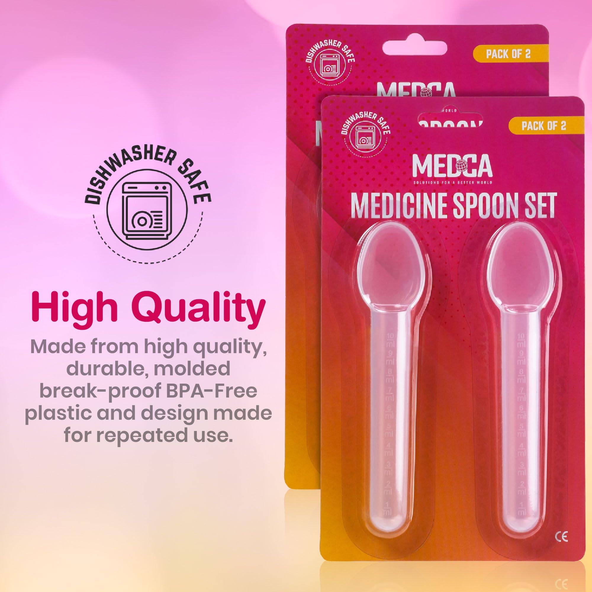 MEDca latex-free, break-proof plastic spoon design for daily use