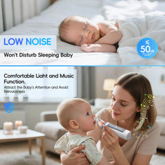 Medcodes nasal aspirator with 3 suction levels adapts to congestion.