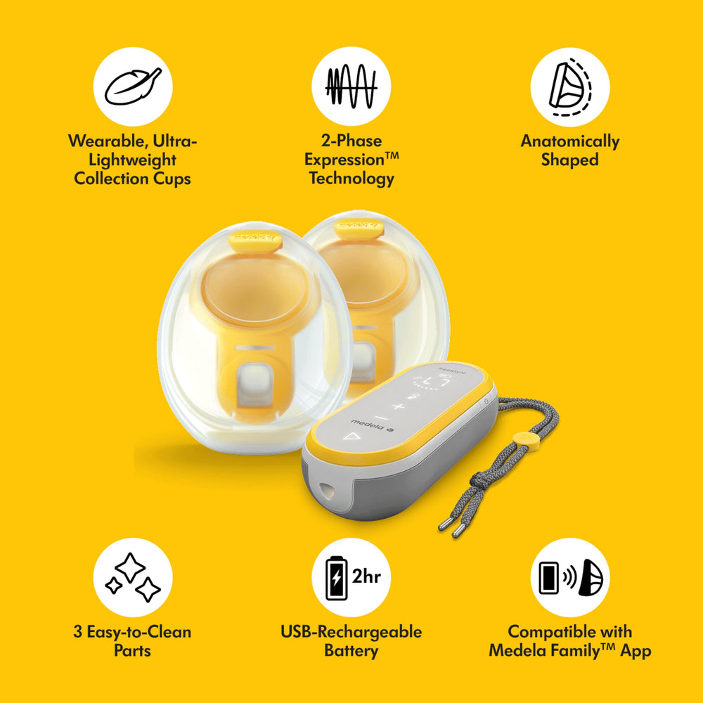 Anatomic design of Medela Freestyle cups supports the underside of the breast.