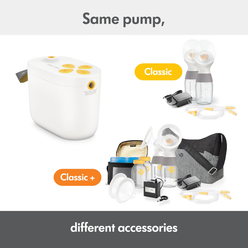 Medela Oval shaped breast shields for a comfortable fit during pumping