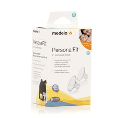 Medela PersonalFit 21mm shield side view showing ergonomic grip