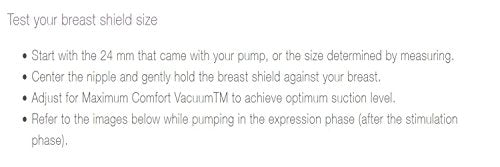 BPA-free Medela shields safe for contact with breast milk during pumping