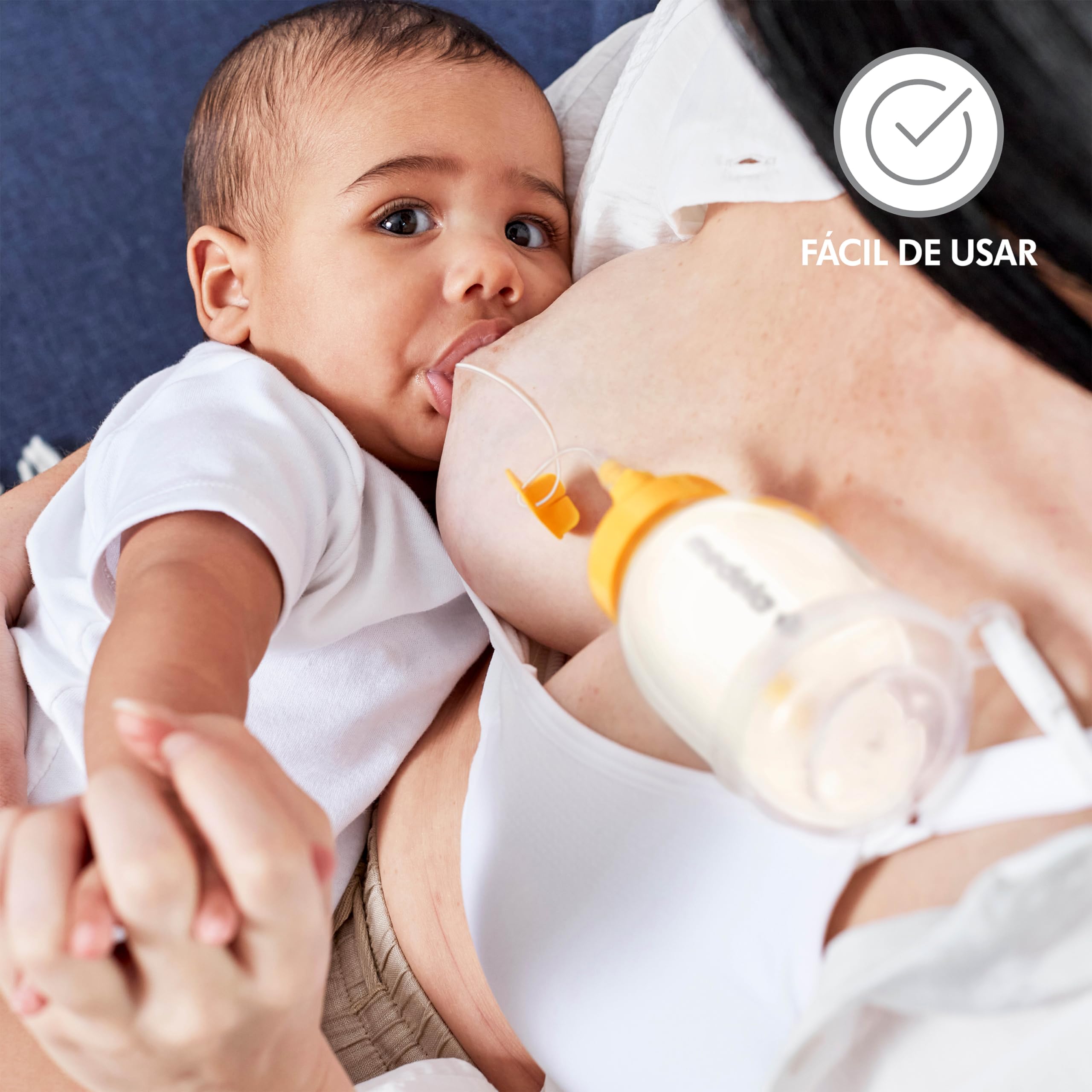Medela SNS bra clip keeps the system securely in place during feeding