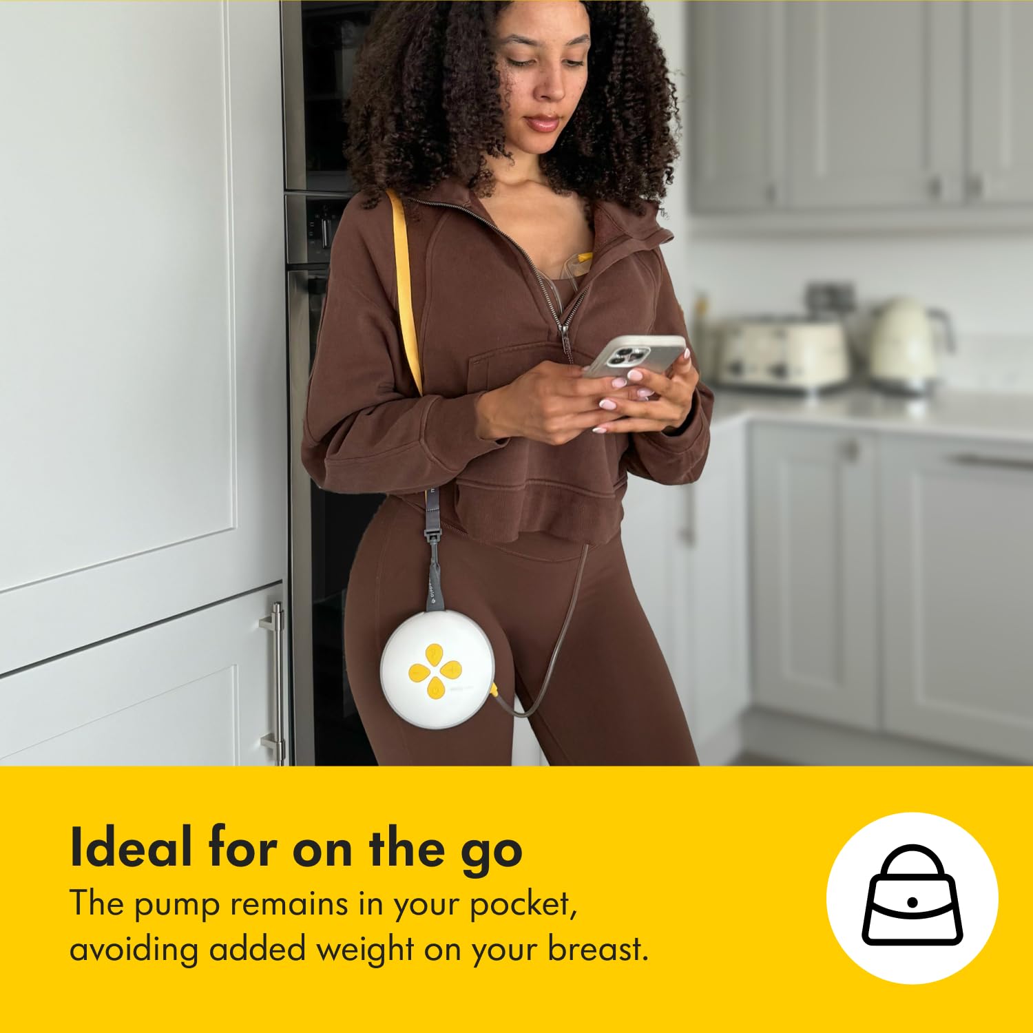 Medela Swing Maxi Hands-Free compact design — discreet pumping under clothing