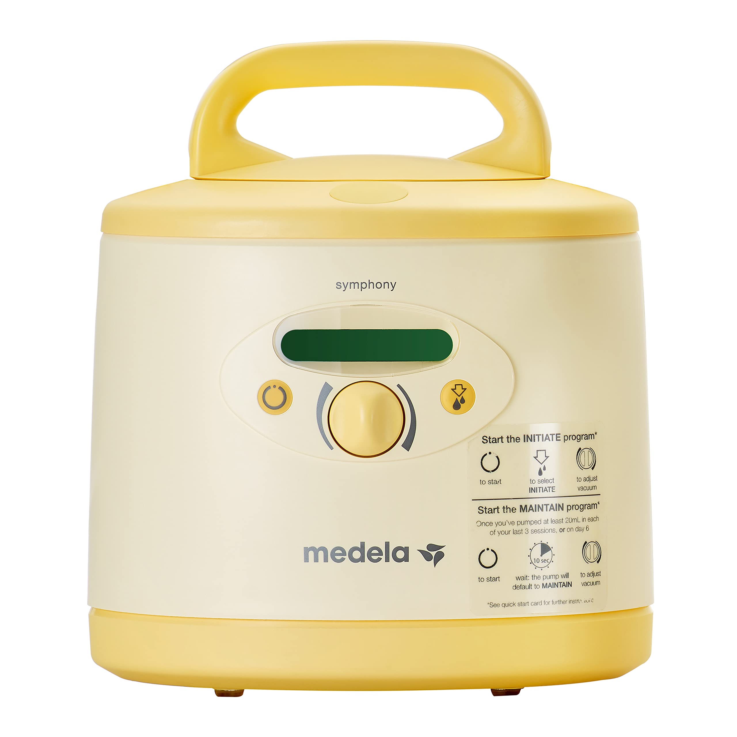 Medela Symphony Plus breast pump front view showing core components for home use.