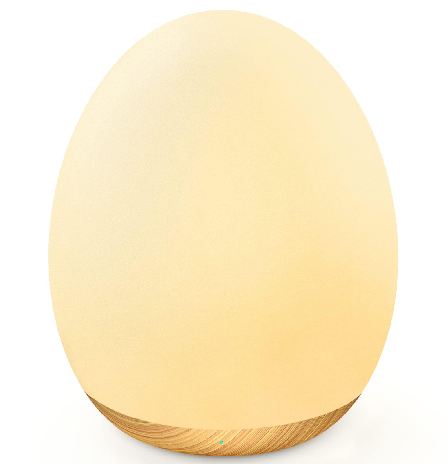 MediAcous egg night light color cycle for bedtime ambience.