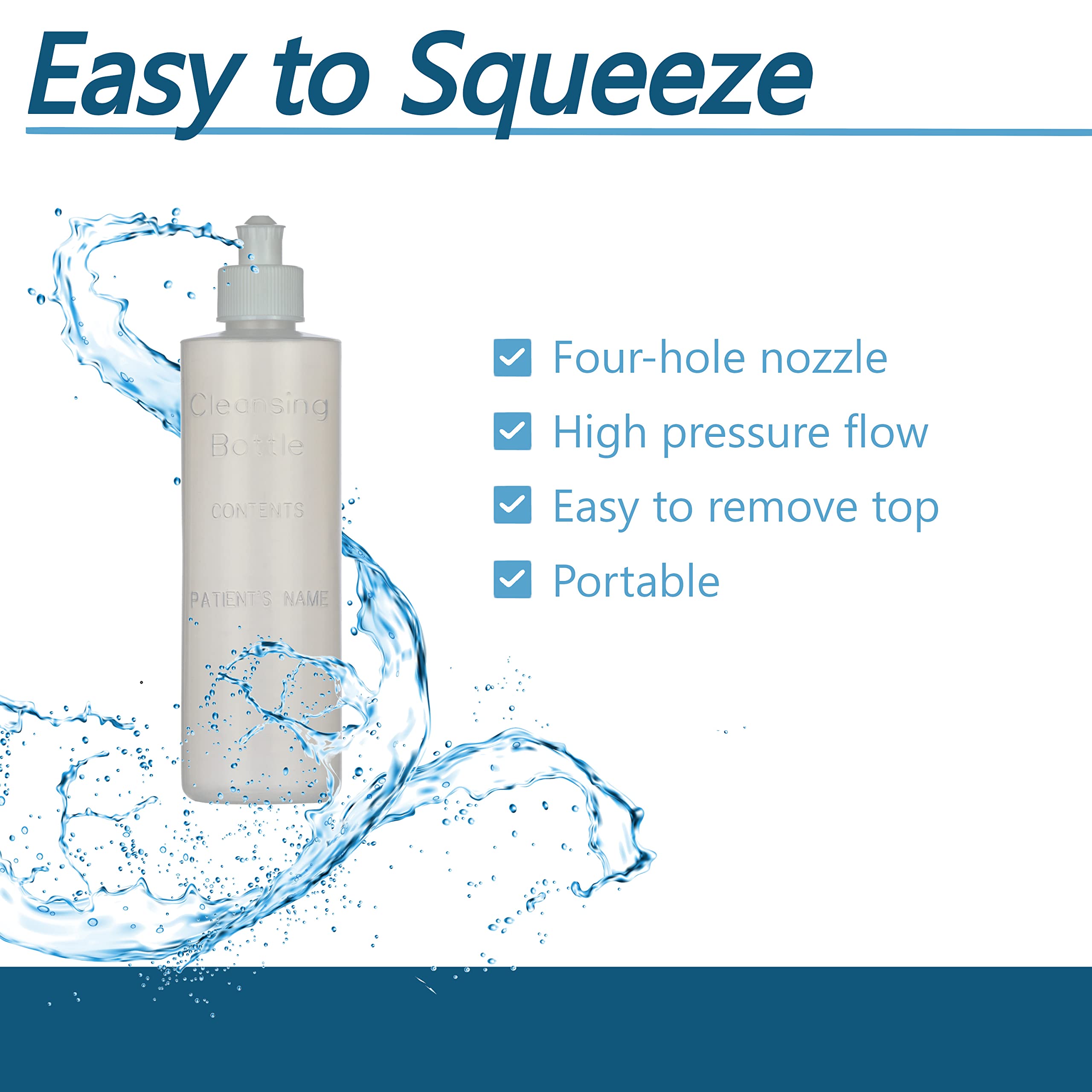 Screw-cap closure maintains steady pressure and simplifies refills.