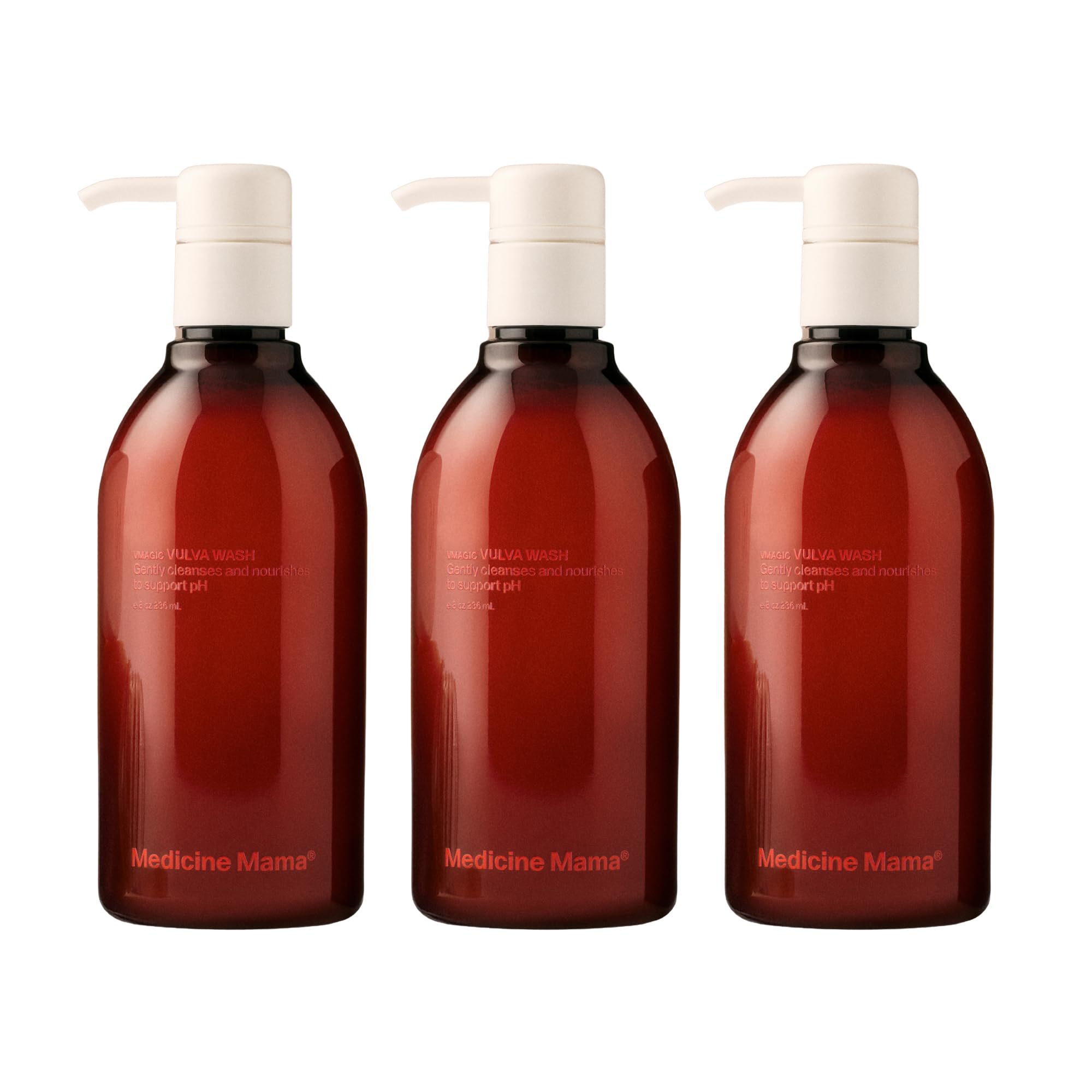 Medicine Mama's VMAGIC bottle pour promotes fresh cleansing with pH balance.