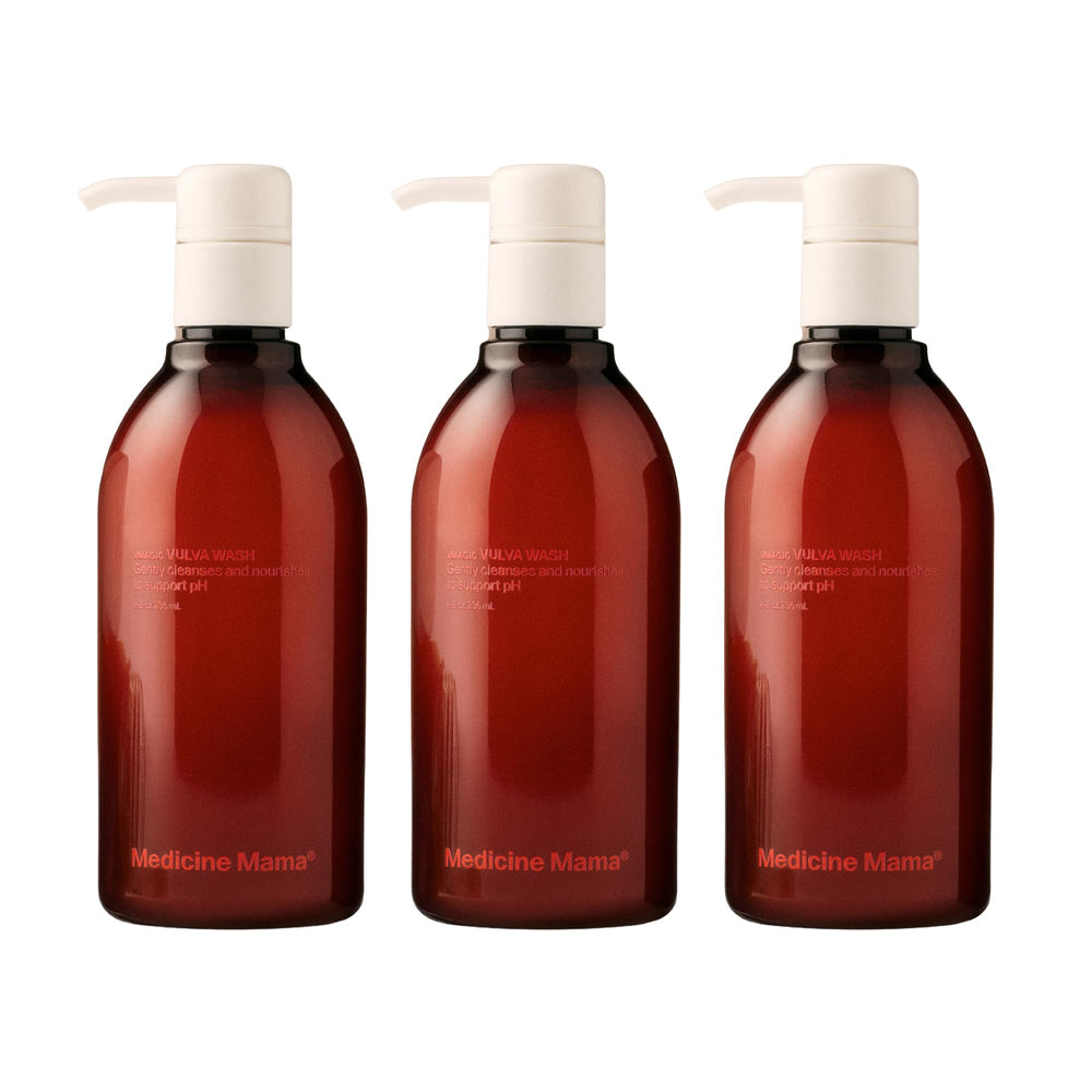 Medicine Mama's VMAGIC bottle pour promotes fresh cleansing with pH balance.