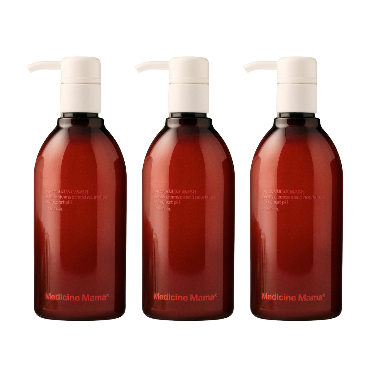 Medicine Mama's VMAGIC bottle pour promotes fresh cleansing with pH balance.