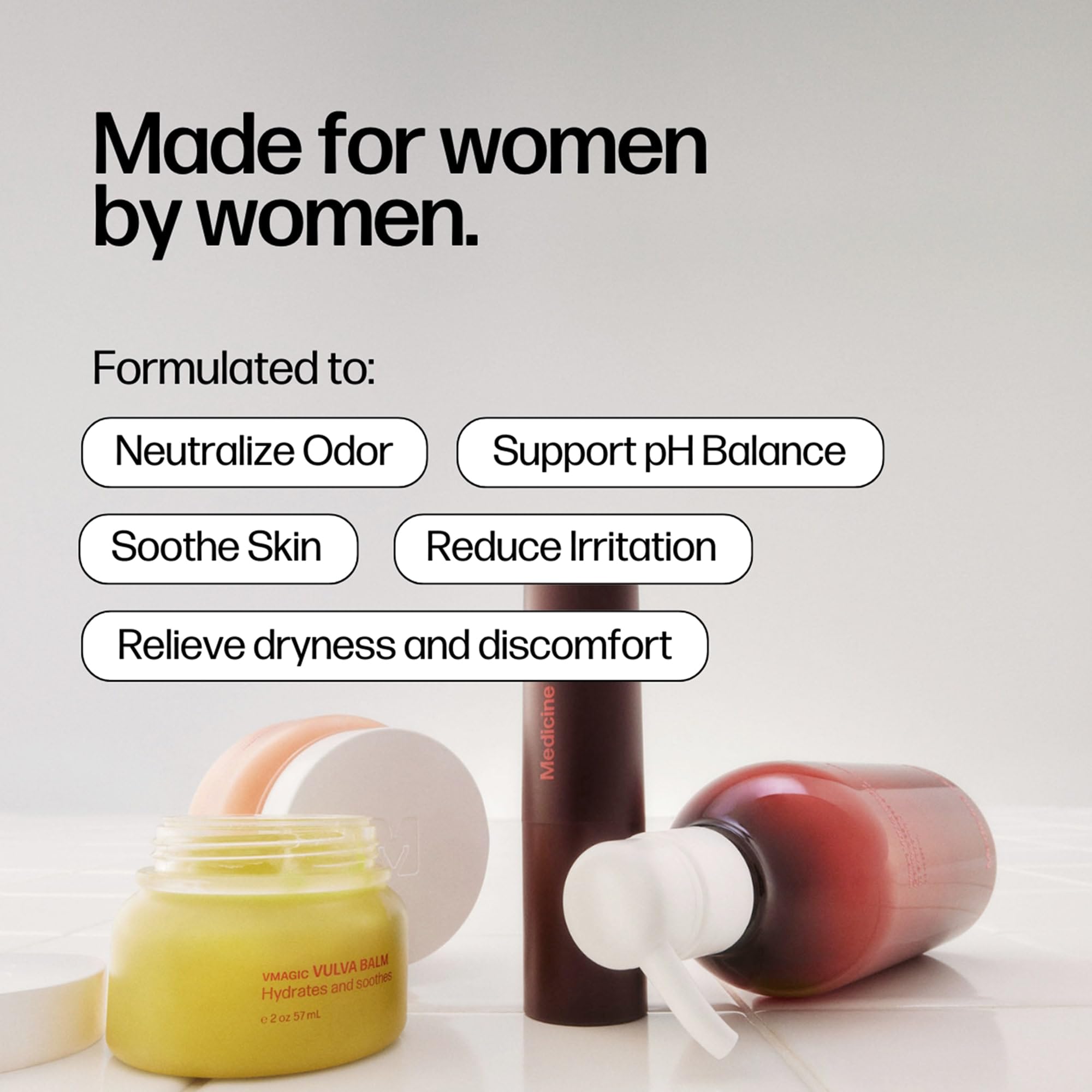 Sage and vitamin E components in Vmagic Gentle Feminine Wash