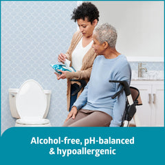 24-wipe pack displays generous 8x10 inch wipes for comfortable cleansing.