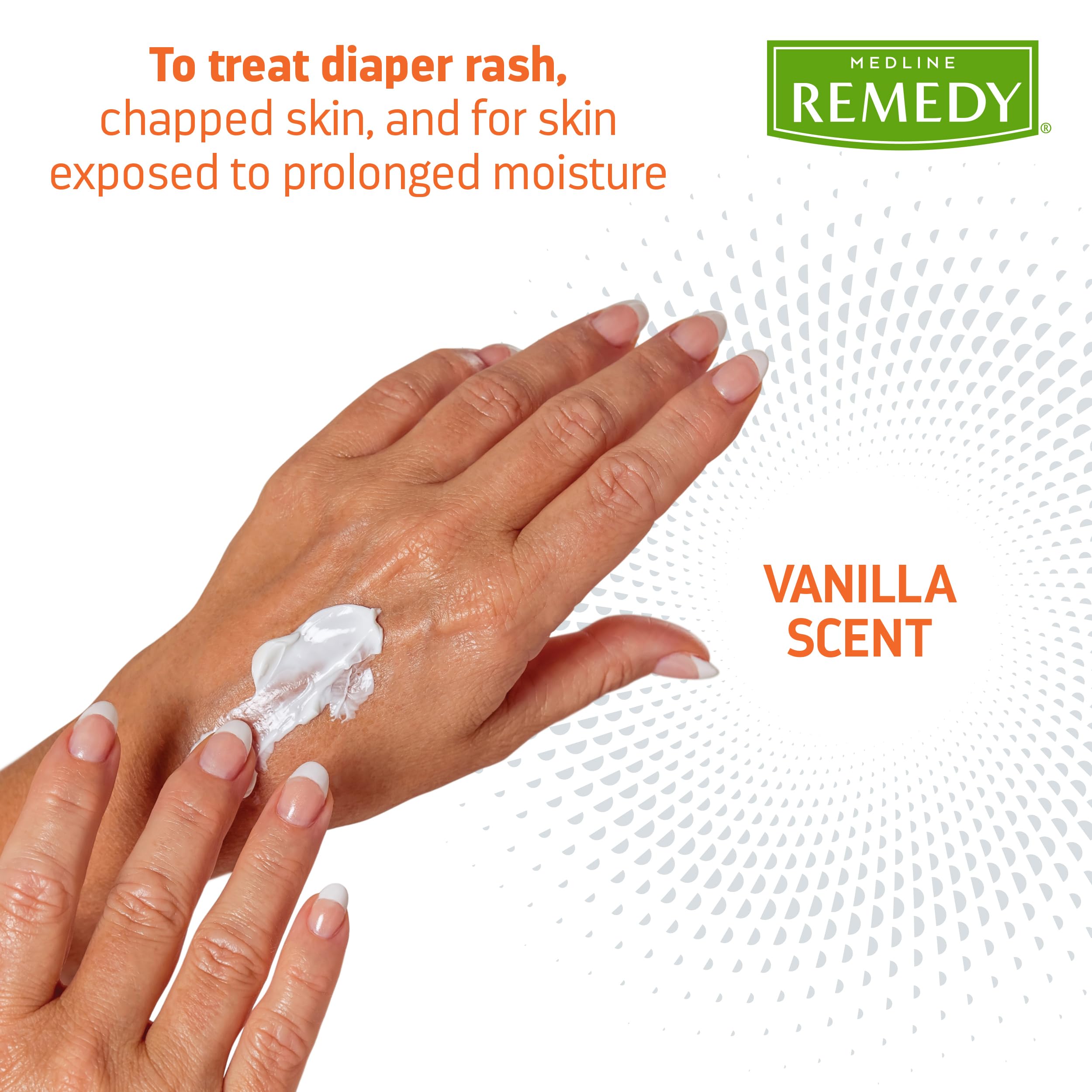 Hands applying Medline Remedy Clinical zinc oxide paste to sensitive area.