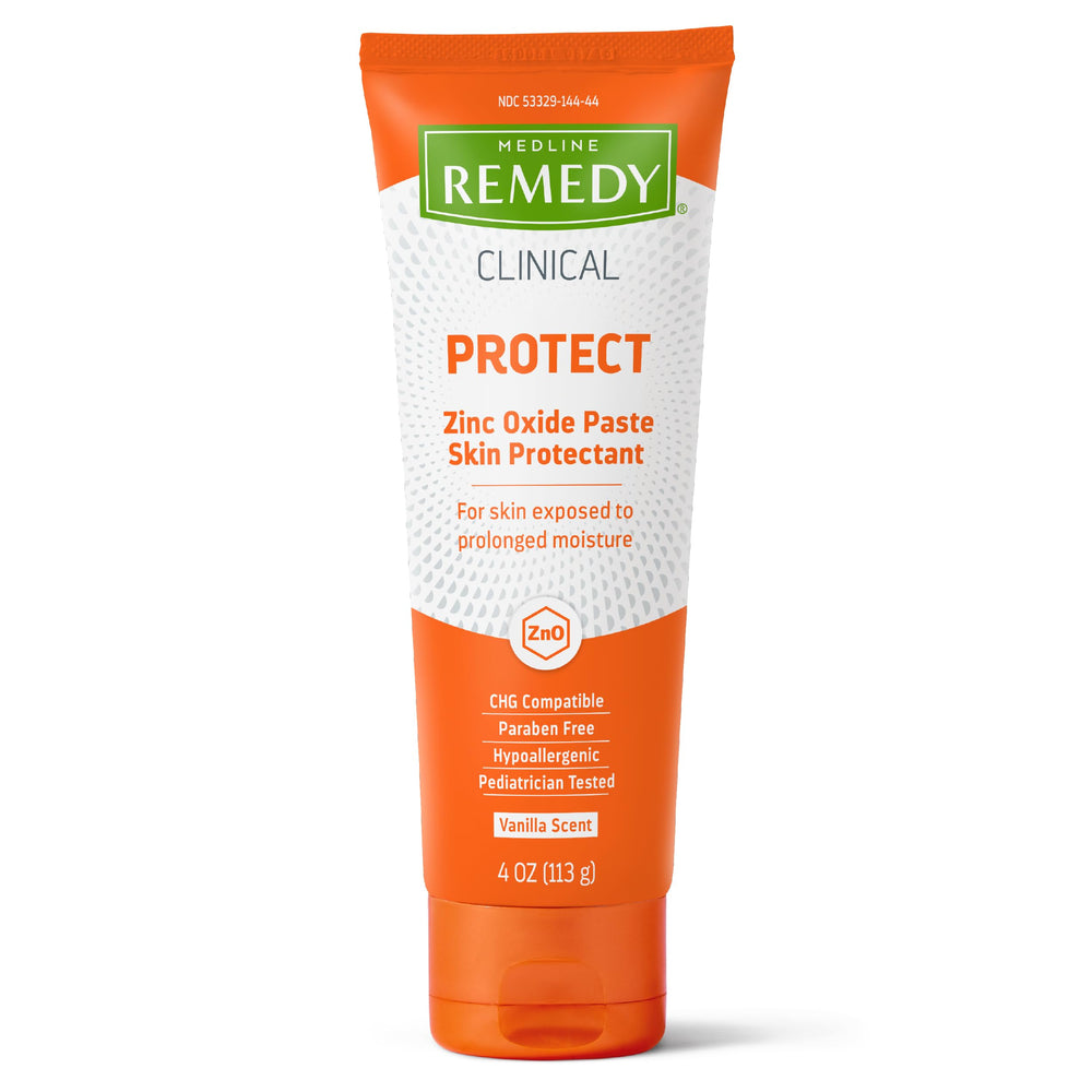 Medline Remedy Clinical zinc oxide paste tube front view for diaper rash protection.