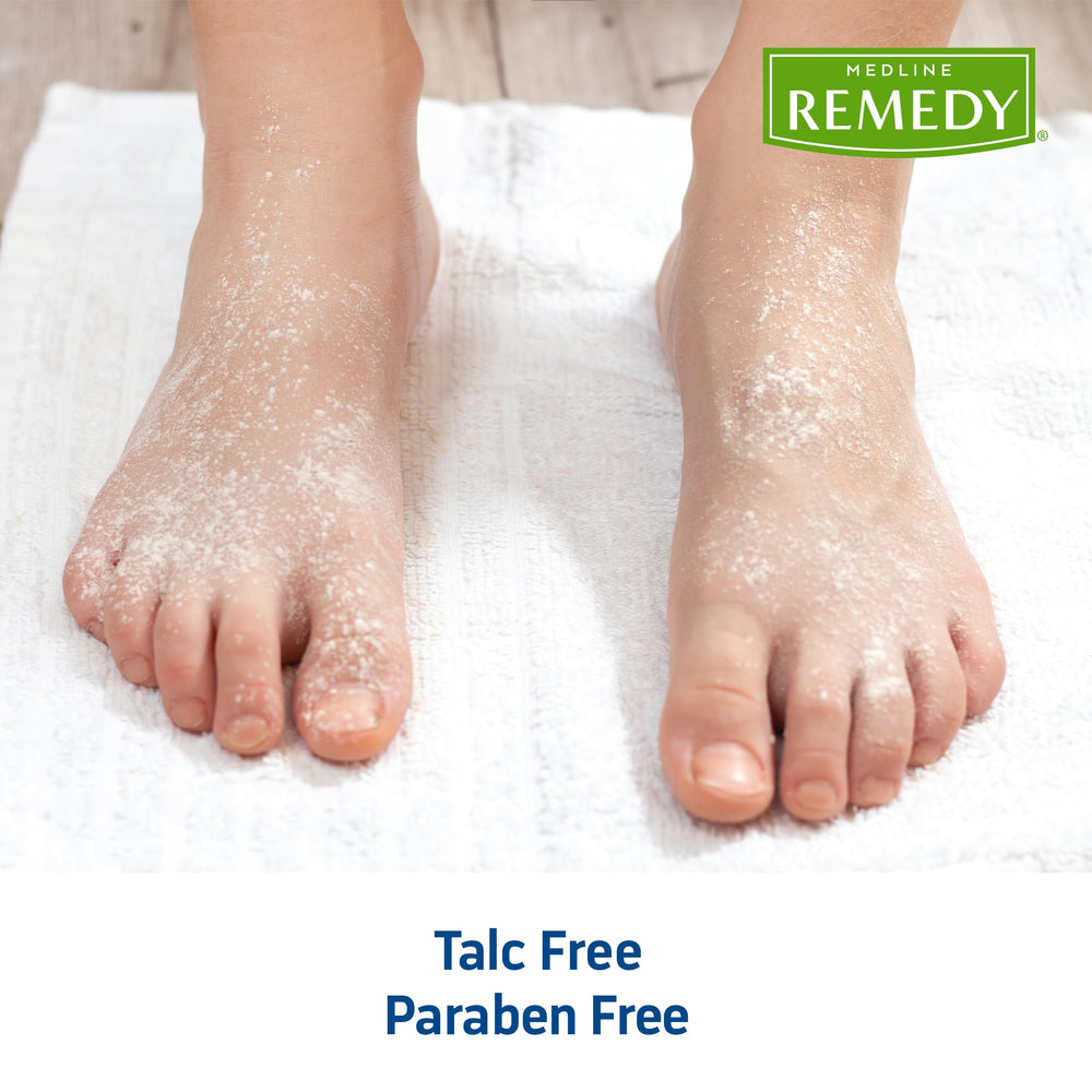 Medline Remedy Essentials Absorbs moisture to keep skin comfortable after workouts.