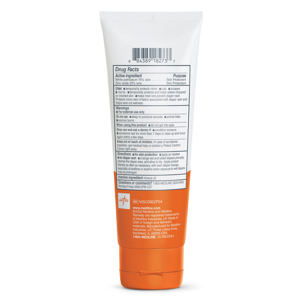 Medline Remedy Essentials zinc oxide skin protectant tube beside incontinence care products