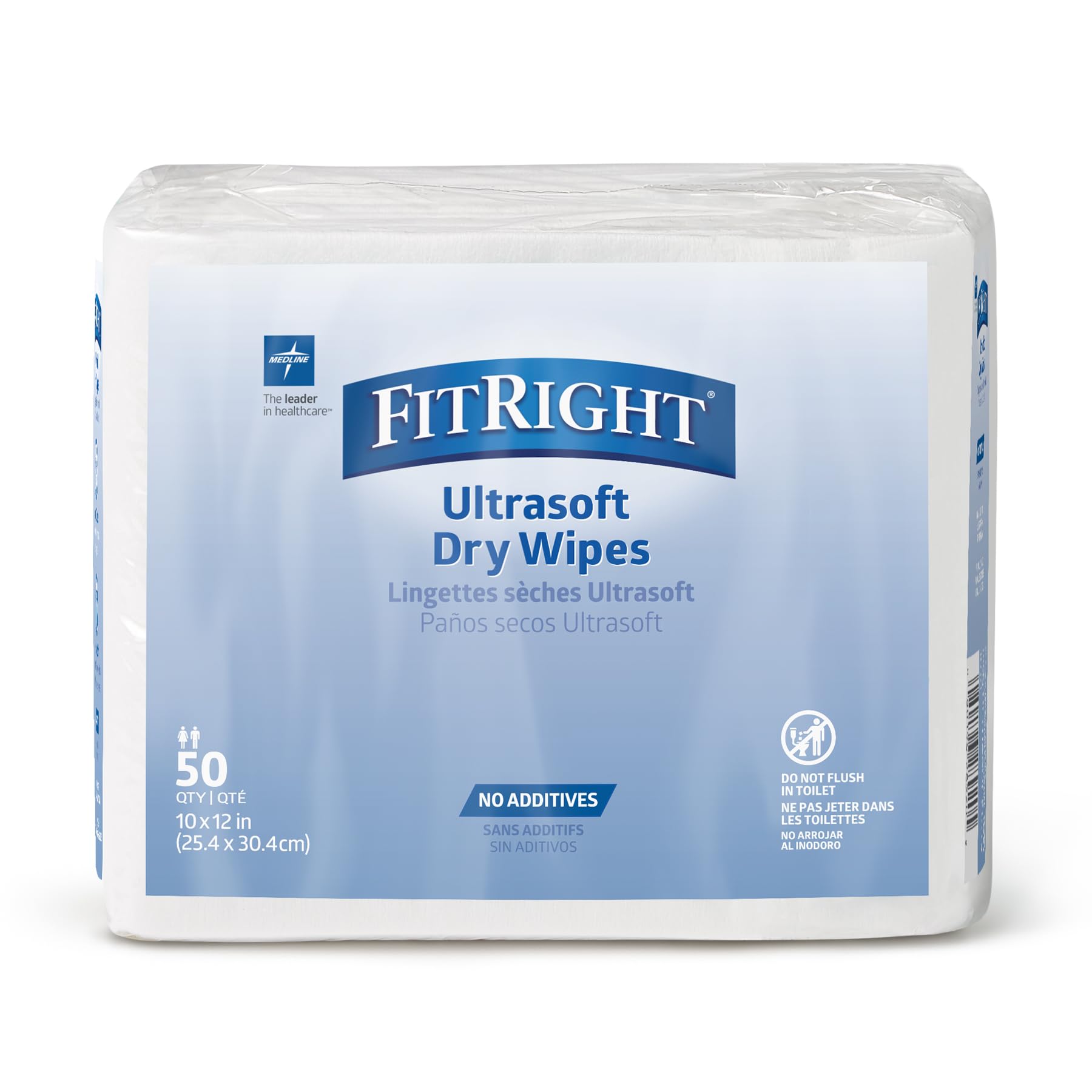 Medline Ultrasoft wipes package shown for gentle cleansing on sensitive skin