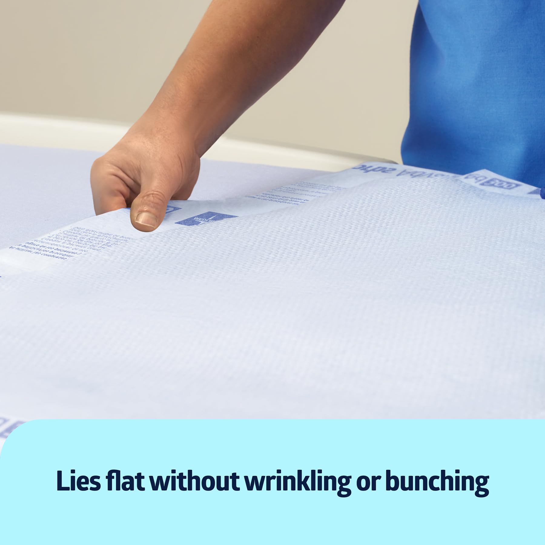 Medline Ultrasorbs Advanced Drypads bedside-use scenario shows versatile home care options.