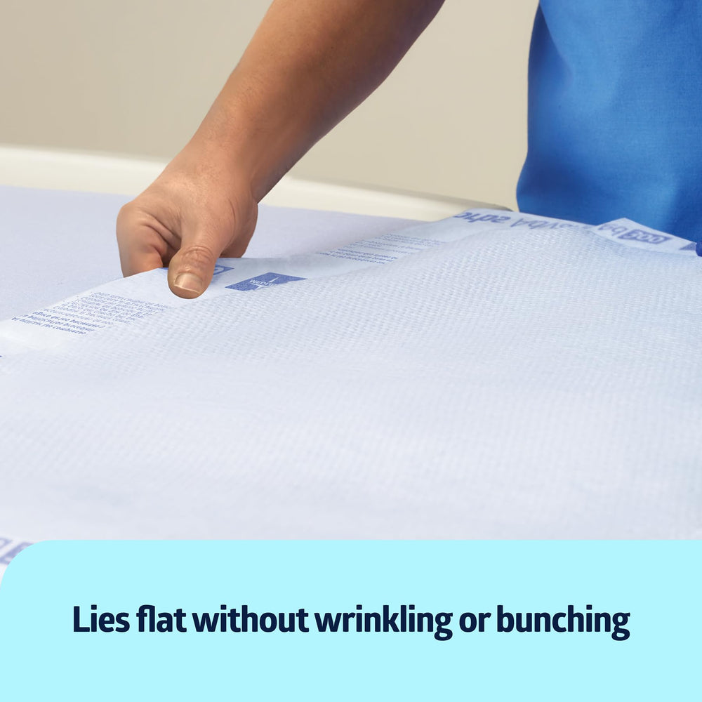 Medline Ultrasorbs Advanced Drypads bedside-use scenario shows versatile home care options.