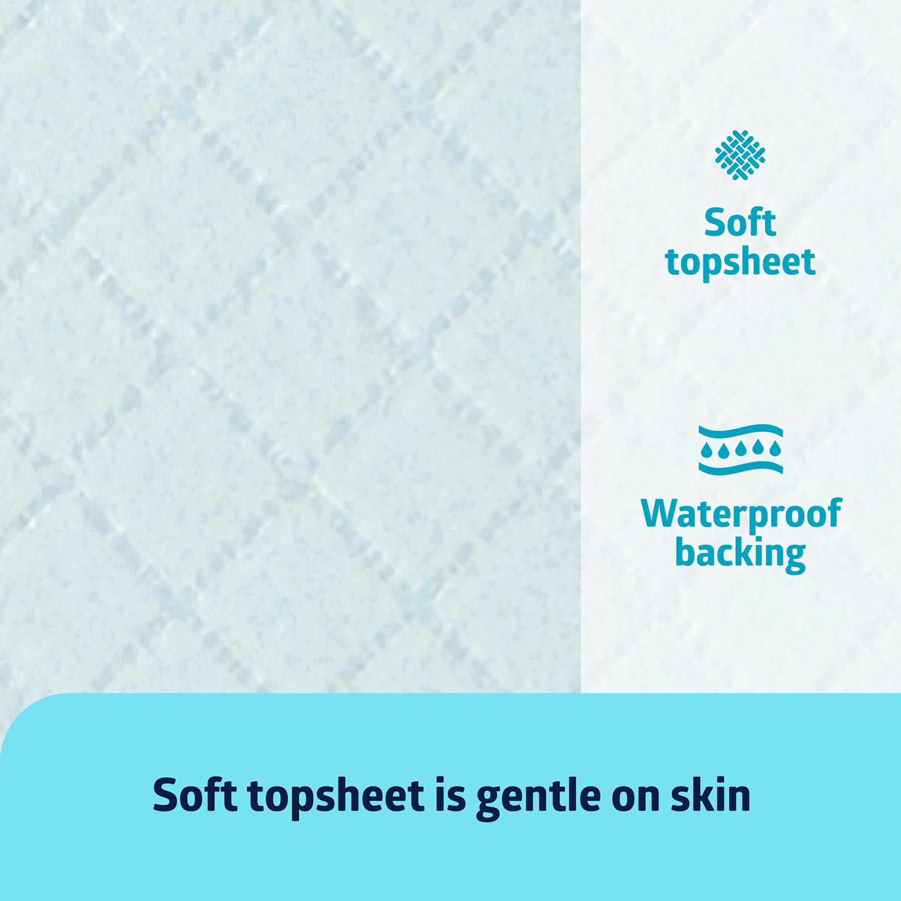 Medline underpad delivers fast absorption for liquids and spills.