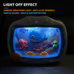 MEDMHSMA soft ocean light glow creates ambient night-time ambiance in the nursery.