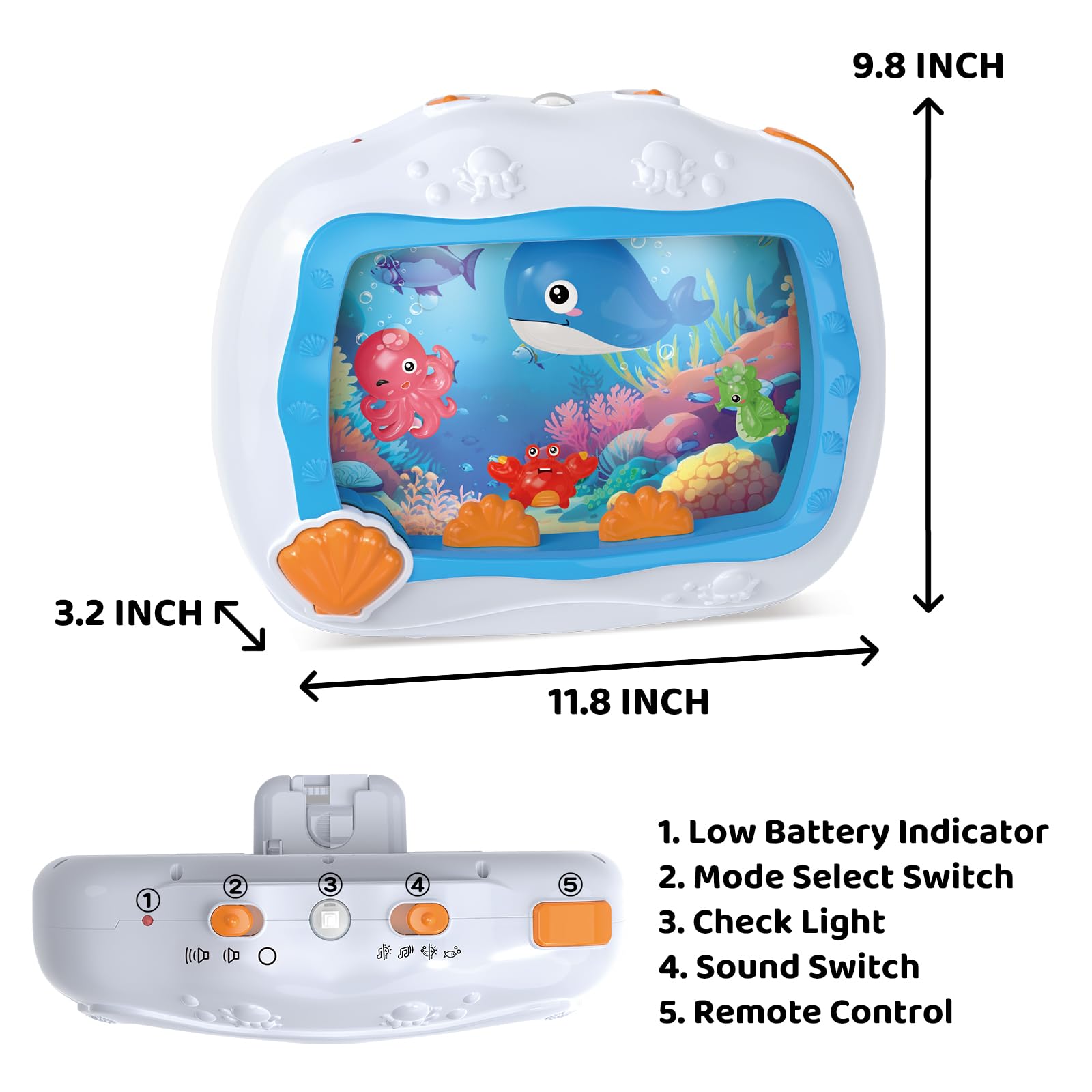 MEDMHSMA development-focused ocean colors encourage visual exploration and early listening skills.