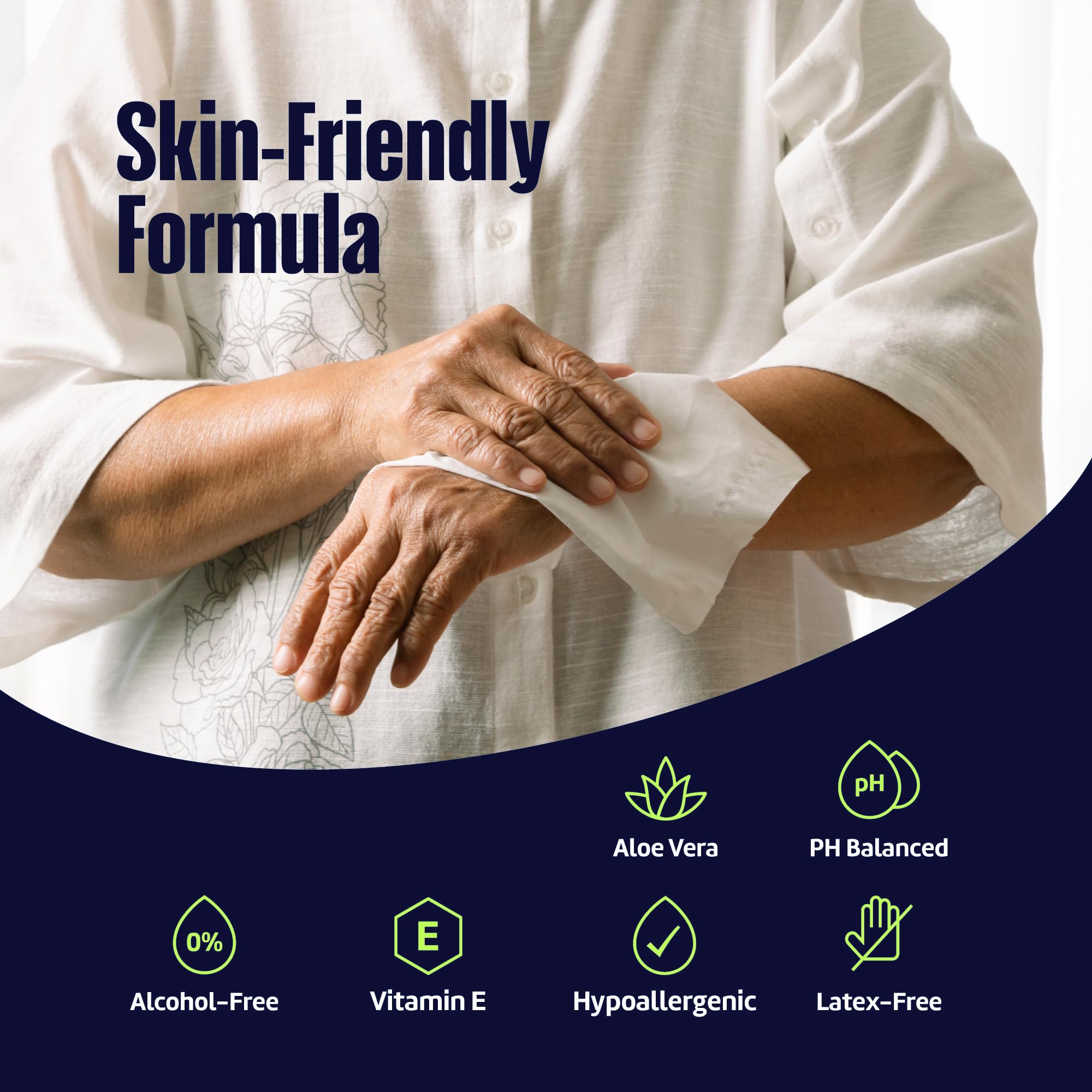 MedStar extra-thick wipes provide durable cleansing for daily use.
