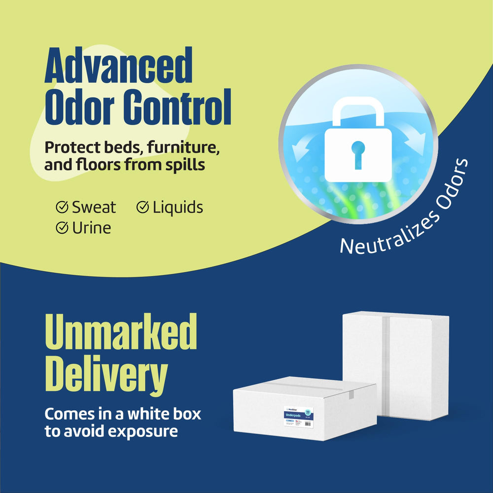 MedStar underpads are suitable for beds, chairs, wheelchairs, and travel surfaces