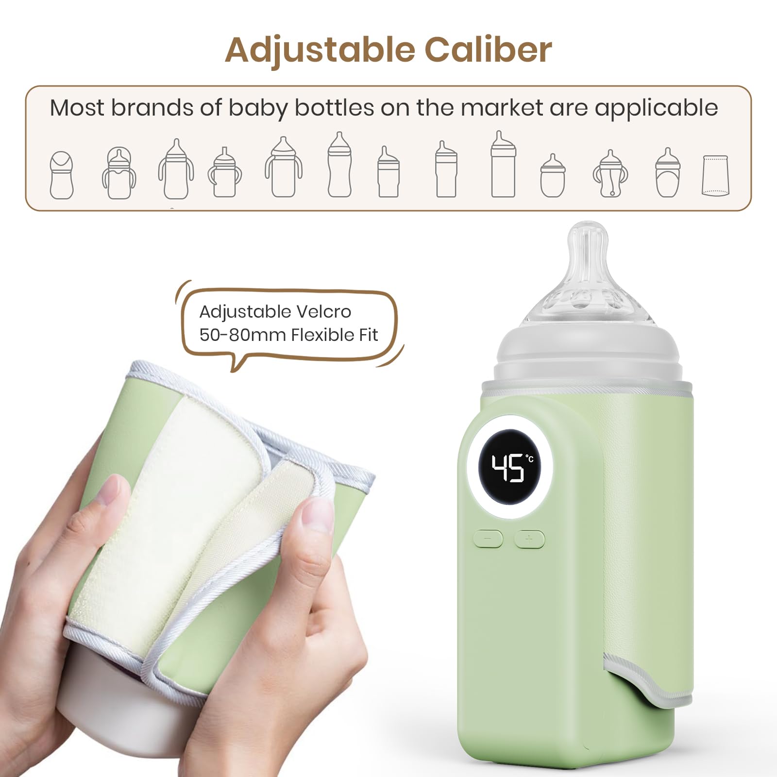 Meehuan bottle warmer night light provides soft glow for night feeds.